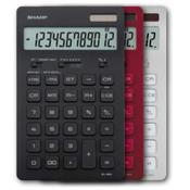 Calcolatrice da tavolo EL 364 - 176x100x13 mm - 12 cifre - rosso - Sharp - EL364BRD