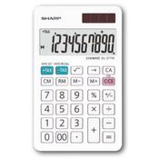 Calcolatrice da tavolo EL 377W - 10 cifre - doppia alimentazione - bianca - Sharp - EL377W