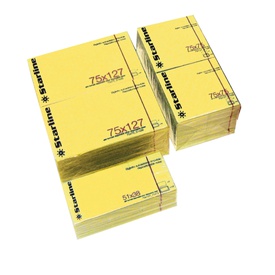 Blocchetto biglietti adesivi - giallo - 75 x 125mm - 70gr - 100 fogli -Starline