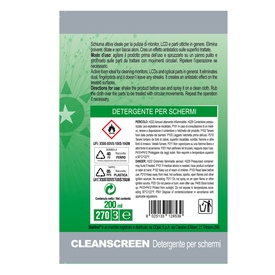 Detergente in schiuma Clean Screen - per monitor e tastiere - 200 ml - Starline