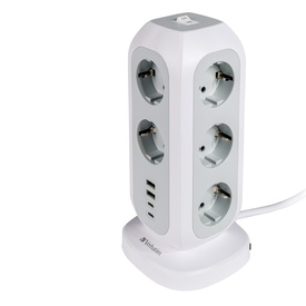Verbatim - torre di alimentazione - multi-spina EUPT-01 con 2 x USB-C /2 x USB-A