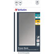 Verbatim - PowerBank QC3 - Grey/Silver Metal - 49577 - 20.000 mah