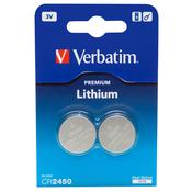 Verbatim - Blister 2 MicroPile a pastiglia CR2450 - litio - 49938 - 3V