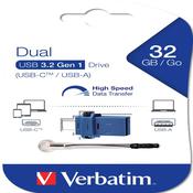 Verbatim - Memoria USB 3.0 Store ''N'' Go Dual Drive - USB-A / USB-C - 32 GB - 49966