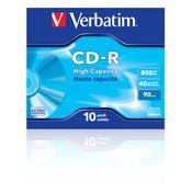 Verbatim - Scatola 10 CD-R Data Life Jewel Case serigrafato - 1X-40X - 43428 - 800MB